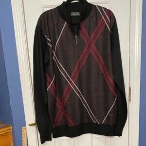 - Enzo Cavalleri Black/ Purple Argyle V Neck